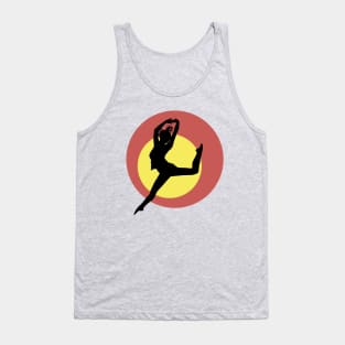 Dancing Silhouette with Coloured Circles Tank Top